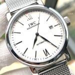 New IWC Portofino Stianless Steel White Face Watch Men